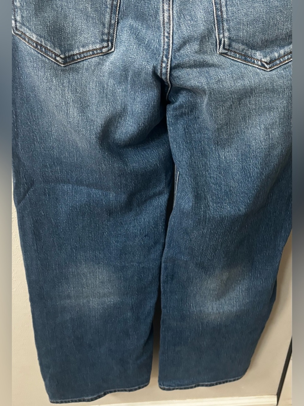 NWT Quince Bella Stretch Relaxed Straight Jeans Size 27 Atlantic Blue Preppy - Picture 8 of 12